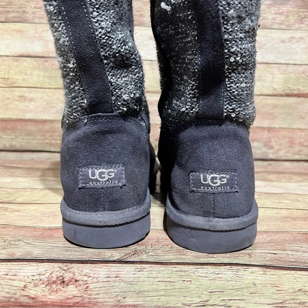 Ugg Grey Whipstitch Trim Boots